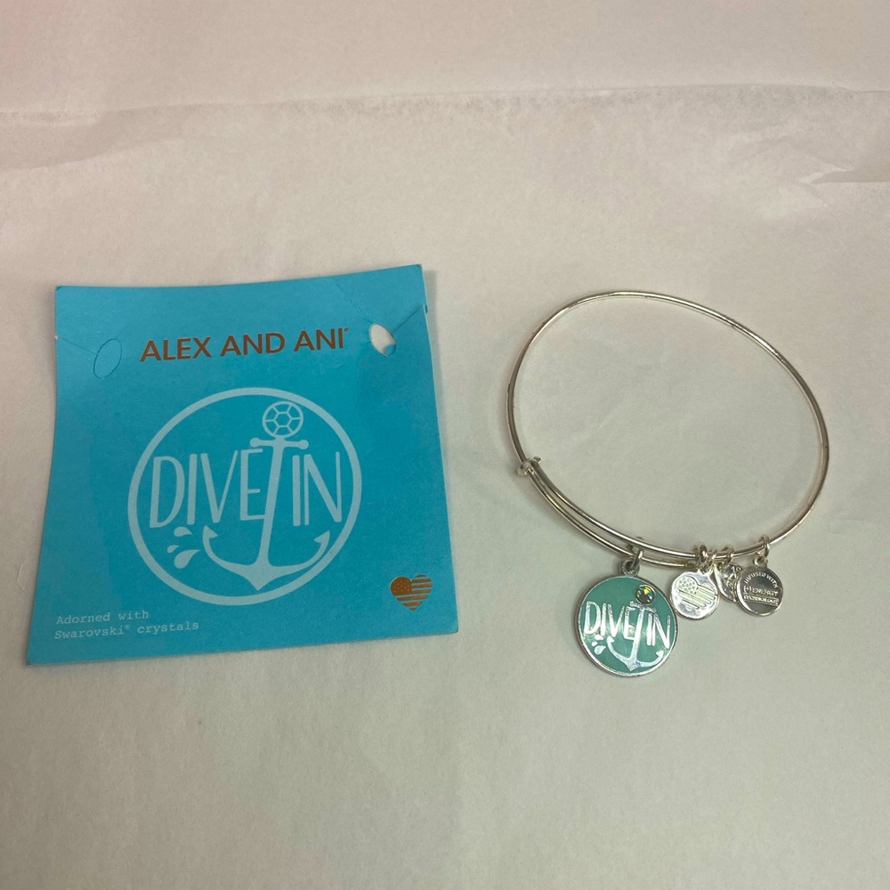 🔴⬇️ ALEX AND ANI silver tone dive in summer bracelet 🏖️ good energy ✨
